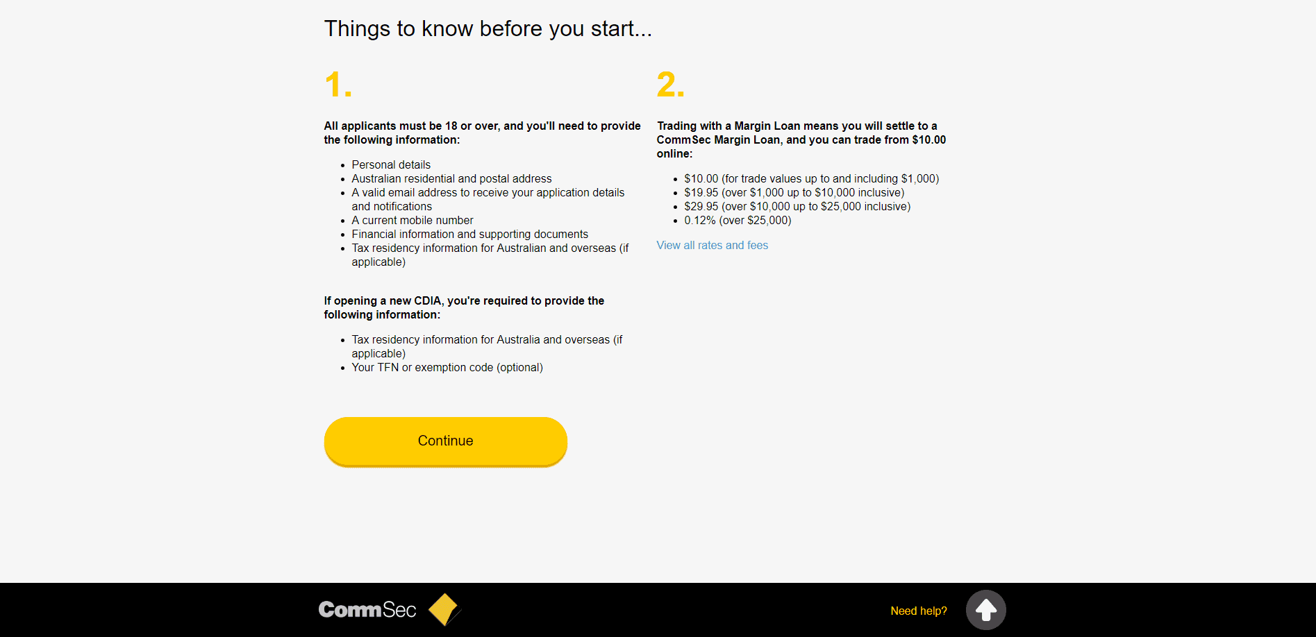 CommSec Review account opening
